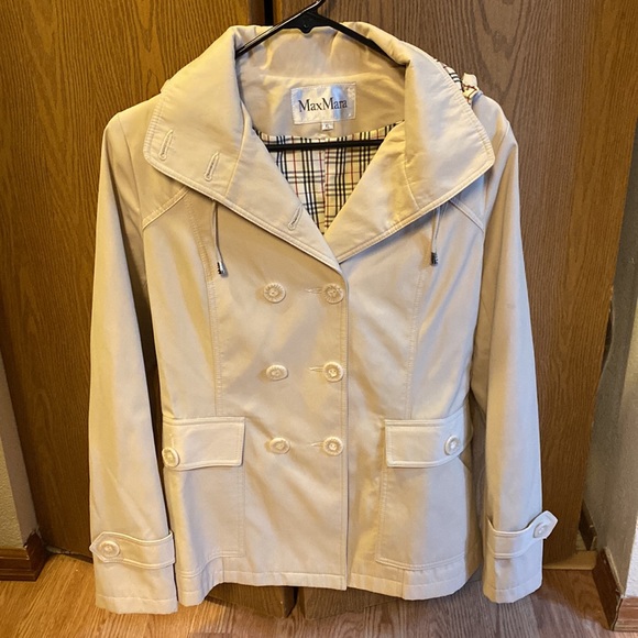 Max Mara short trench coat with hood - Picture 3 of 4